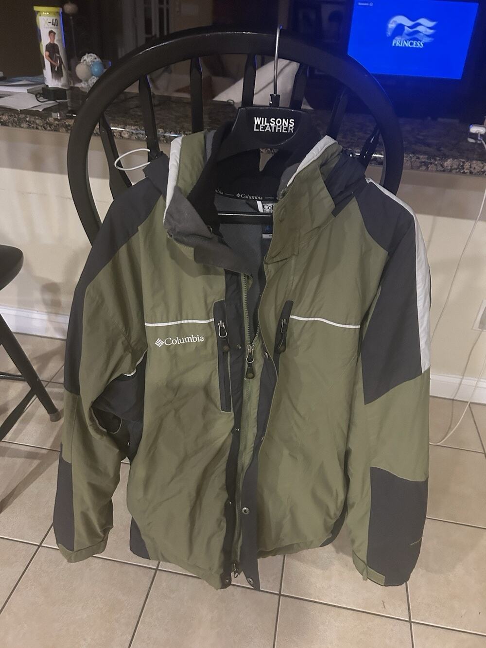 Columbia Bugaboo Interchange Jacket 3 in 1 Mens XL Green Omni Tech Waterproof